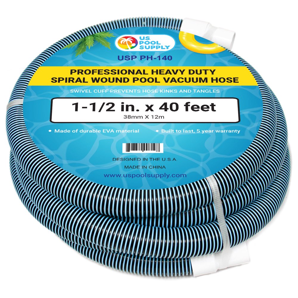 U.S. Pool Supply Professional Heavy Duty Spiral Wound Pool Vacuum Hose