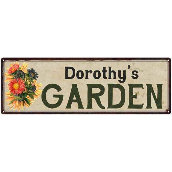 Dorothy's Garden Flower Chic Decor 8x24 Sign Gift 108240017013