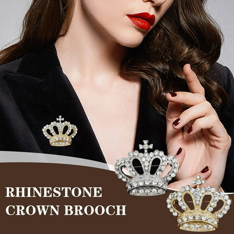 Crown brooch deals