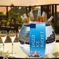 thumbnail image 4 of Uanit Mirror Ice Bucket New Party Dance Reflective Laser Champagne Drinks Cooler Grain For Wine Beer, 4 of 6