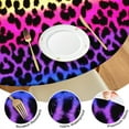 thumbnail image 4 of Glitter Leopard Aesthetic Round Fitted Table Cover - Waterproof, Wrinkle-Free & Spill-Proof for Parties, 4 of 5