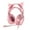 Pink, variant on Wantek Gaming Headsets, Surround Stereo Gaming Headphones with Noise Cancelling Mic, LED Lights & Soft Memory Earmuffs for PS5/ PS4/ Xbox One/Nintendo Switch/PC Mac Computer Games- Pink