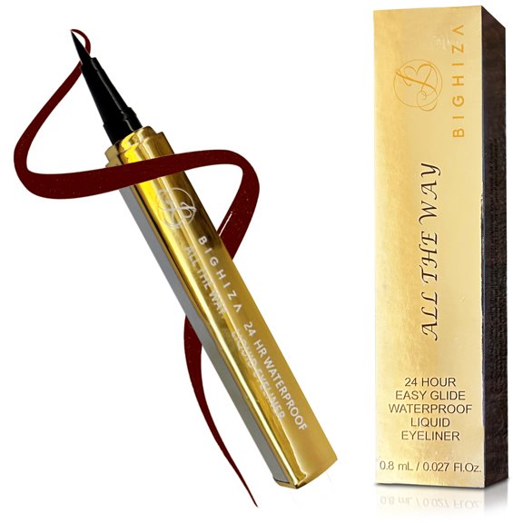 Bighiza All The Way Precise Liquid Eyeliner, Brown,  .027 oz