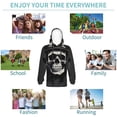thumbnail image 5 of Fotbe Magician Hat Skull Pattern Youth Pullover Hooded Sweatshirt, Boys Hoodie, Kangaroo Pocket Hoodie for Kids Girls -Medium, 5 of 6