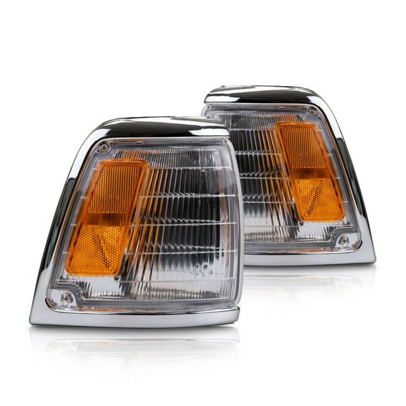 For Toyota Pickup 2WD 1992-1995 Park/Cornering Light Assembly Pair Driver and Passenger Side Chrome | TO2520127 | TO2521129 | 81620-35100