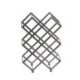 thumbnail image 2 of Saltoro Sherpi Transitional Style 9 Bottle Metal Wine Holder, Silver, 2 of 2