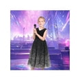 thumbnail image 4 of Sunny Fashion Girls Dress Black Velvet Starry Dot V Back Tulle Concert Formal Evening Special 10 Years, 4 of 8
