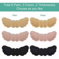thumbnail image 2 of 6 Paires (trois Couleurs, Deux Paisseurs) De Semelles Intrieures, Protge-talons, Clips De Talon, Talonnettes Extra Larges Pour Chaussures, Anti-bu, 2 of 5