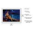 thumbnail image 2 of Girl Under a Hawaiian Full Moon Playing a ʻUkulele - Vintage Pin Up Girl Print c.1930s - Japanese Unryu Rice Paper Art Print (Unframed) 12 x 16 in, 2 of 4