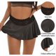 thumbnail image 3 of MujJMes Sexy Micro Mini Falda Plisada Mini Vestido Corto Faldas Cosplay Pantalones Cortos Caliente, Negro Tamaño XL, 3 of 5