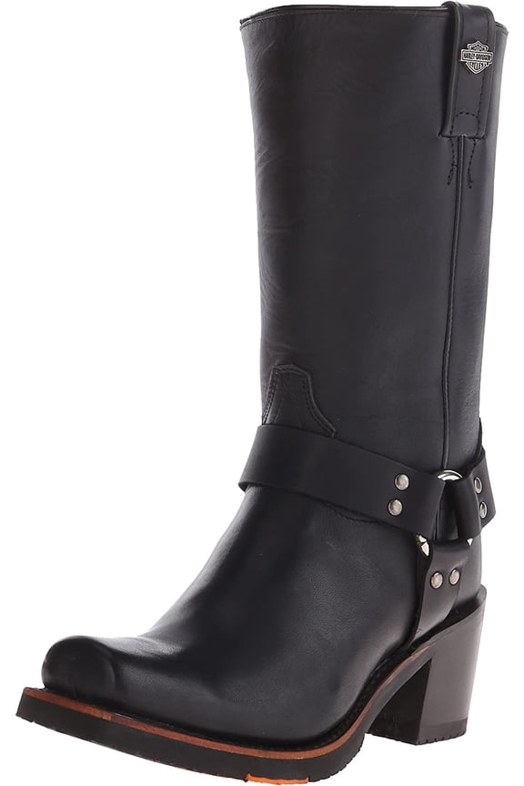 Women's Galinda Harness Motorcycle Boot, Black, 10 M US