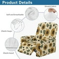 thumbnail image 5 of Kuiaobaty Paws Sunflower Pattern Reclining Slipcover with Elastic Bottom Nonslip Recliner Chair Cover Breathable Reclining Sofa Slipcover Washable Recliner Couch Cover for Pets Kids, 5 of 8