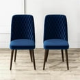 thumbnail image 6 of Pemberly Row 36"H Mid-Century Velvet Dining Chair in Navy Blue (Set of 2), 6 of 6