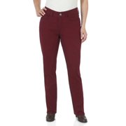 Angle View: Women's Slender Stretch Slimming Skinny Jeans With Glitz Back Pocket Available in Regular and Petite