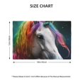 thumbnail image 2 of Placemats Set of 4 / 6, Colorful Haired White Horse Placemats for Dining Table Indoor/Outdoors Heat Resistant Washable Placemats 18" x 12", 2 of 8