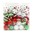thumbnail image 1 of 50 bolas navideñas irrompibles de 1,57 pulgadas para centro de mesa, adornos decorativos surtidos para reuniones familiares y clubes., 1 of 9