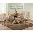 thumbnail image 2 of Sunset Trading Brook 5-Piece 42 - 60" Extendable Wood Dining Set in Cream, 2 of 5