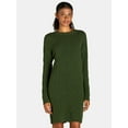 thumbnail image 3 of Time and Tru Women's and Women's Plus Cable Sweater Dress with Long Sleeves, Sizes XS-3XL, 3 of 4