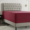 thumbnail image 2 of Empyrean Microfiber Fitted Sheet, Extra Deep 18"-21" Pocket, Twin XL, Burgundy Red, 2 of 8