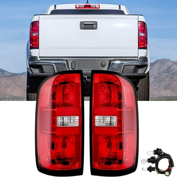 Tail Lights Fit for Chevy Chevrolet Colorado 2015 - 2022 Rear Brake Back Up Cover Taillights Assembly Driver Side and Passenger Side Replacement OE Style