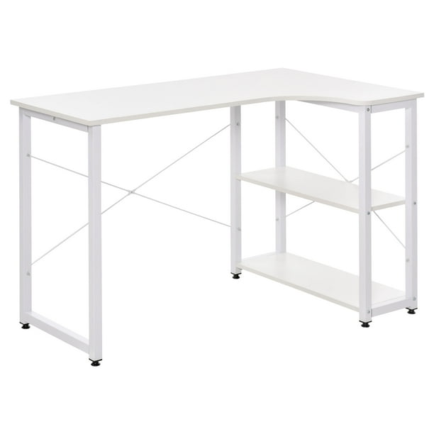 LShaped Computer Desk, White