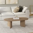 thumbnail image 2 of Henn&Hart 47.63" Antiqued Gray Oak MDF Coffee Table, 2 of 7