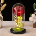 thumbnail image 2 of Coofit Valentine Rose Dome Realistic - LED Festive Light up Rose Flower in Glass Dome, 2 of 10
