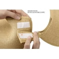 thumbnail image 3 of Sombrero de paja enrollable de ala ancha con protección UPF 50+ para mujer., 3 of 5