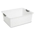 thumbnail image 2 of Sterilite Large Ultra™ Basket, Open Plastic Storage Bin, Versatile Organization Solution, White, 6 Count, 2 of 10