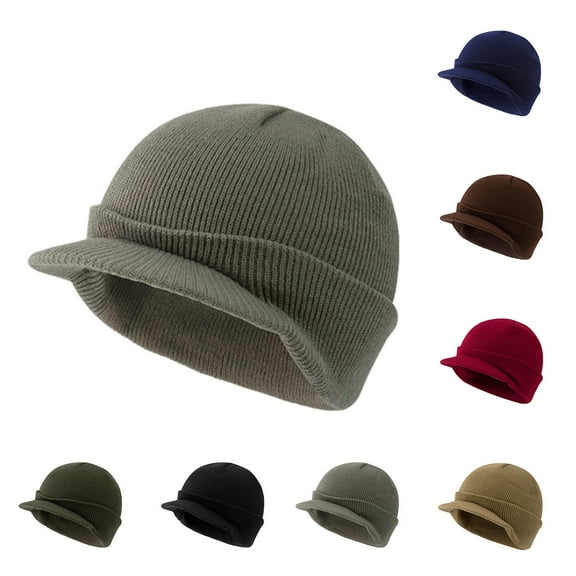 Winter Newsboy Cap Women's Solid Knitted Hat Keep Warm Peaked Cap Baggy Slouchy Knitted Beanie Hat Fordable Outdoor