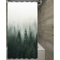 thumbnail image 2 of Green Misty Forest Shower Curtain Nature Shower Curtain Set Pine Tree Jungle Mountain Plant Rustic Scenery Landscape Shower Curtains for Bathroom Decor Fabric 36x72 Inch, 2 of 6