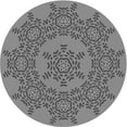 thumbnail image 1 of Ahgly Company Indoor Round Patterned Carbon Gray Area Rugs, 6' Round, 1 of 1