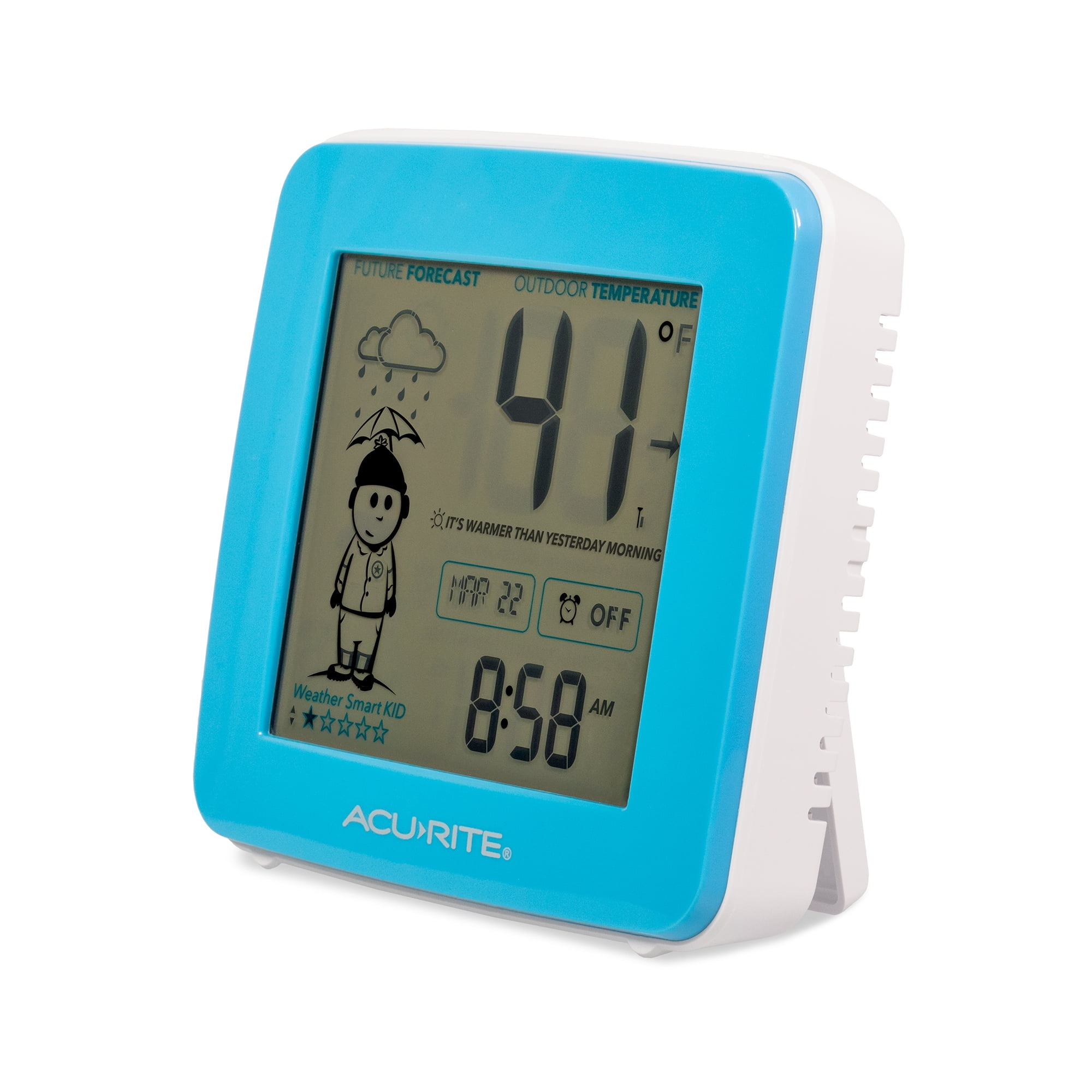 AcuRite What-to-Wear Weather Station with Alarm Clock, Time, Date, and Hyperlocal Forecast (00777)