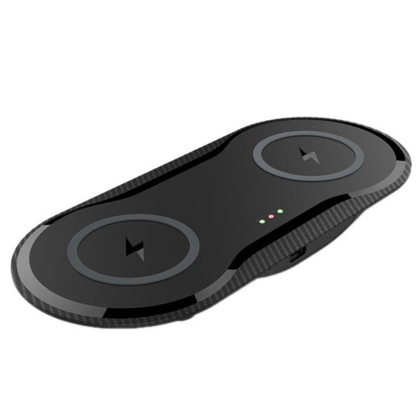 Cargador dual inalámbrico para teléfono, 10W máximo, alfombrilla de carga rápida, alfombrilla de carga inalámbrica, cargador para smartphone Inevent EL0986-00