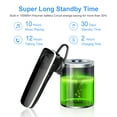 thumbnail image 4 of New Bee Bluetooth 5.0 Wireless Headset-12H Talk Time/30D Standby-Ear Hook Design Earpiece for Driving/Office-Compatible with iOS/Android (Black), 4 of 12