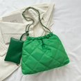 thumbnail image 3 of Bolso Mano Acolchado para Mujer Bolso Hombro Bolso Informal Con Monedero (verde), 3 of 9