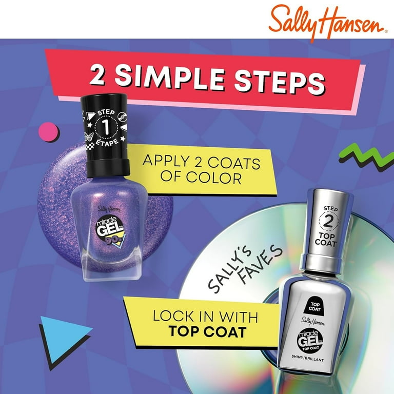 Sally Hansen Miracle Gel 90s - 888 Frosted Tips , 0.5 oz Nail