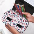 thumbnail image 6 of Kdxio Happy Columbus Day for Double Compartment Pen Case Oxford Organizer with Zipper Pockets for Students Artists, 6 of 7