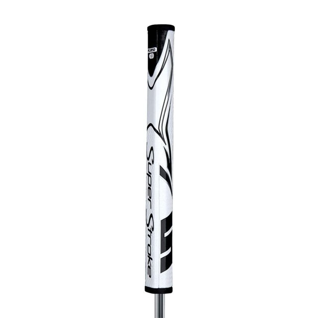 Super Stroke Zenergy Flatso 1.0 Wht/Blk Putter Grip, Plastic, 35, White/Blue