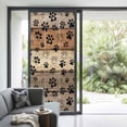thumbnail image 2 of Non-Adhesive Static Cling Window Tint, Brown Dog Paws Window Privacy Film Frosted, Farmhouse Vintage Modern Khaki Beige Wood Insulated Windows Frosted Films for Living room, 35.4 x 78.7 Inches, 2 of 9