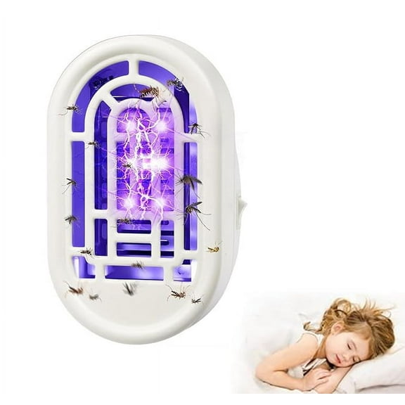 1/2 Pack Bug Zapper Indoor Plug in Mosquito Killer Trap Zapper,Electric Portable Home Flying Insects Trap Zapper with UV Purple Lights Pest Attractant Lamp for Living Room,Kitchen,Bedroom,Office