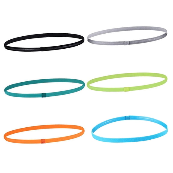6Pcs Workout Headbands Athletic Headband Non- Elastic Headband Colorful Sweatband Fashion Yoga Running Headbands for Men