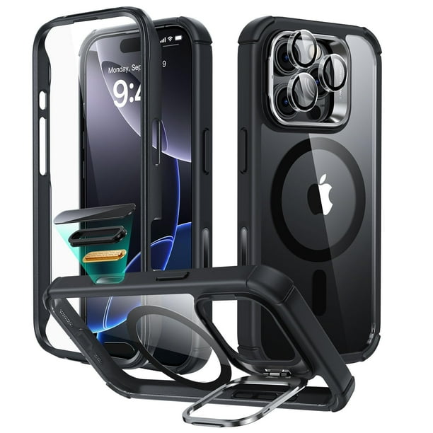 Funda ESR para iPhone 16 Pro con soporte, control de cámara transparente