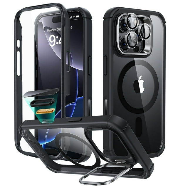 Funda ESR para iPhone 16 Pro con soporte, control de cámara transparente