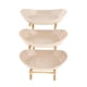 thumbnail image 1 of Plato de frutas con soporte de madera, estantes para pasteles, expositor, organizador, servidor de alimentos 3 niveles beige, 1 of 8