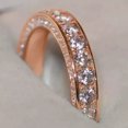 thumbnail image 2 of 2Ct Round Cut Simulated Diamond Women Eternity Wedding Band 14K Rose Gold Plated, 2 of 3