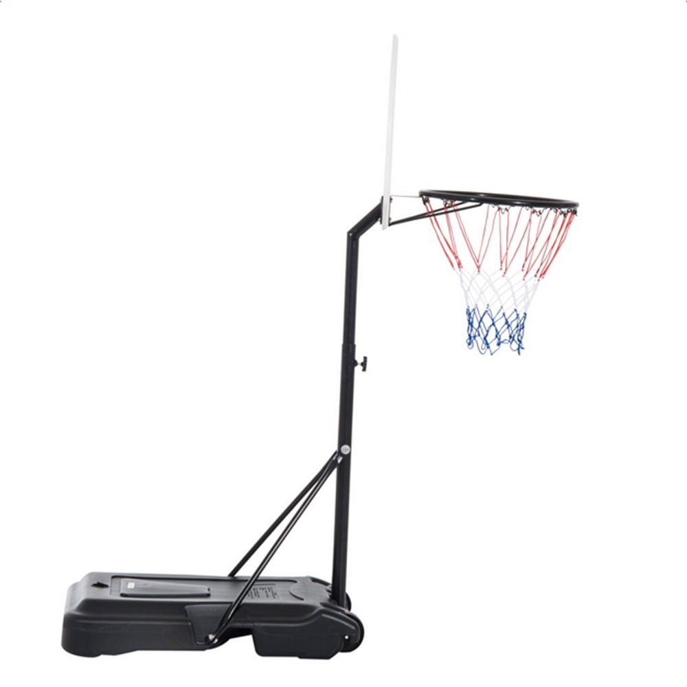 Backboard Adjustable Pool Basketball Hoop System Stand Kid Poolside Swimming Water Maxium Applicable Ball Model 7#, 28" x 19" White & Black