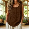 thumbnail image 2 of Womens Linen Embroidered Tank Tops 2026 Trendy Summer Casual Loose Fit Crewneck Sleeveless Shirts Fashion Ladies Blouses, 2XL, 2 of 7