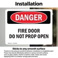 thumbnail image 3 of (2 Pack) Fire Door Do Not Prop Open OSHA Danger Sign 7 Inch X 5 Inch Vinyl Label Decal Sticker Weather Resistant, UV Protected for Workplace, Business, and Construction Site, Made in, 3 of 7
