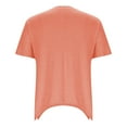 thumbnail image 6 of Yigetop Plus Size T Shirts for Women Women Plus Size Tops Cut Out V Neck 3/4 Sleeve Blouses Casual Tunic Tops To Wear with Leggings Women T Shirt orange 3XL, 6 of 7